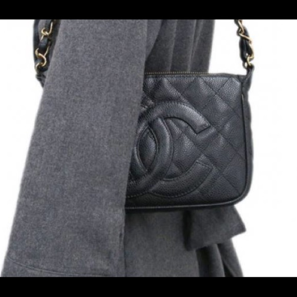 Authentic Chanel Timeless Caviar shoulder Bag